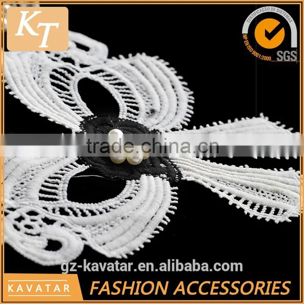 Elegant Style Embroidered Lace Collar With Bowknot photo-2