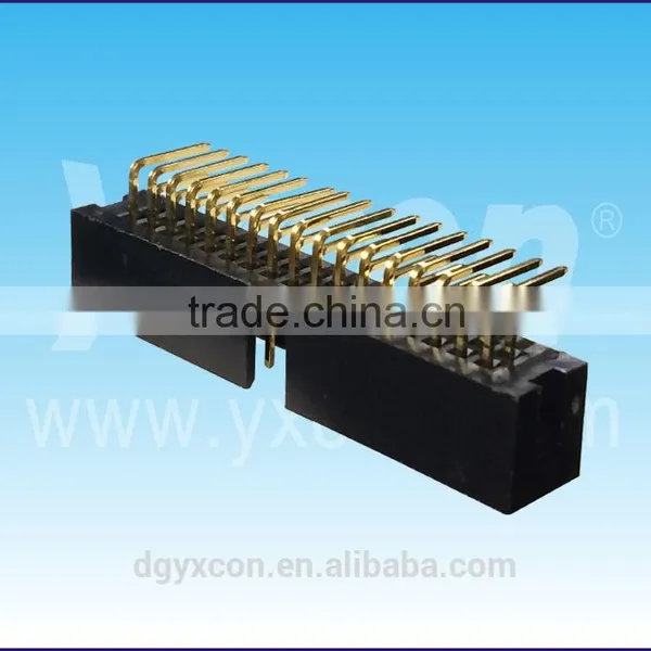 Pitch 2.54mm Dual Row Right Angle Box Header Connector photo-2