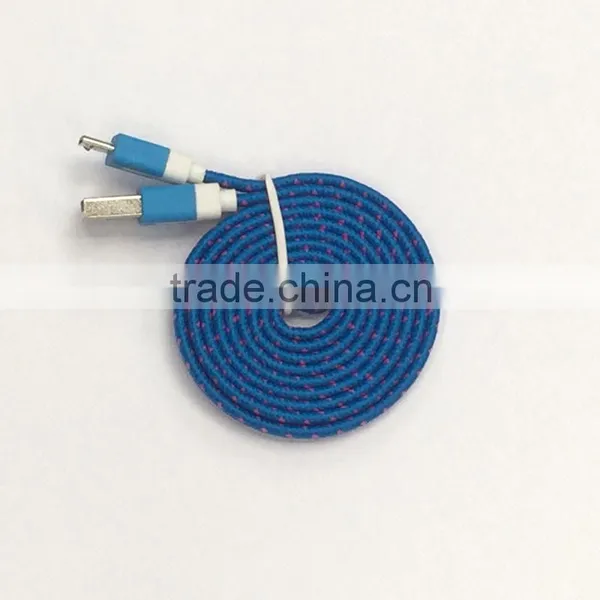 Colorful Micro Braided Usb Data Cable for v8 Usb Charging Flat Micro Usb Cable for Samsung photo-3