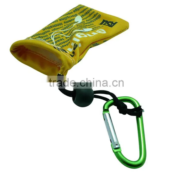 Green Double Microfiber Drawstring Pouch photo-2