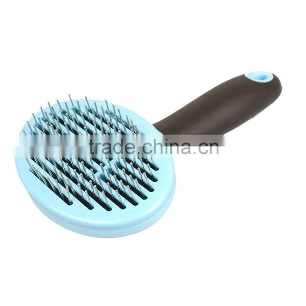 Pink/Blue Thick Pin Pet Fur Grooming Dog Comb Brush Shedding Tool photo-5