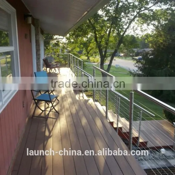 Balcony Modular Handrail Steel Post Outdoor Cable Connectors photo-2