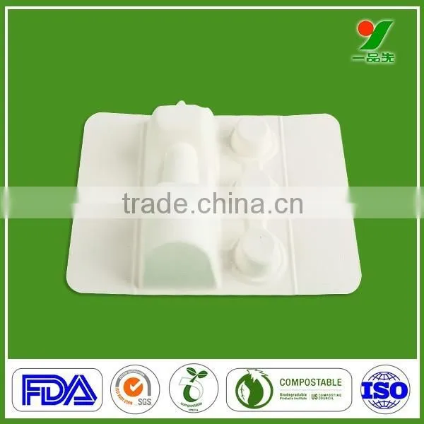 100% Sugar Cane Fiber Disposable Bagasse Fiber Pulp Trays photo-3