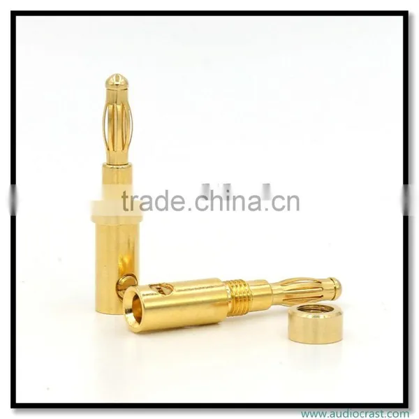 China Produce 24K Gold Plated Banana Plug Speaker Plug photo-4
