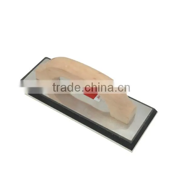 Rubber and EVA Float With Wooden Handle Aluminium Plated Masonry Tool photo-2