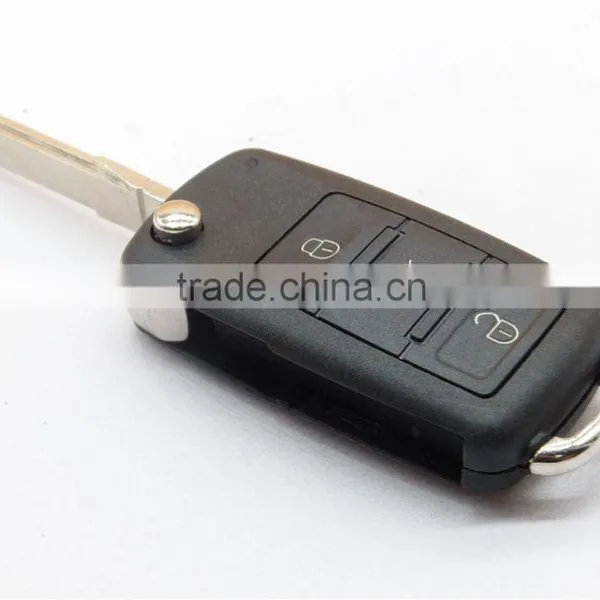 VW Key Blank With 3 Buttons Flip Car Key Shell (can't be Departed) photo-4