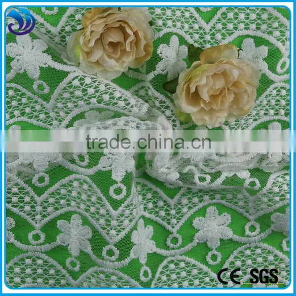 Floral Embroidery Fabric Polyester Material Net Nylon Mesh Embroidery Fabric photo-2