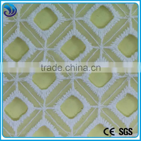 Hot Sale Polyester Organza Lace Holes Embroidery Fabric for Girl's Dresses photo-3