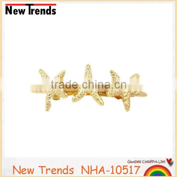 2015 Hair Accessory Fashion Rhinestone Starfish Hair Clip Hair Pin