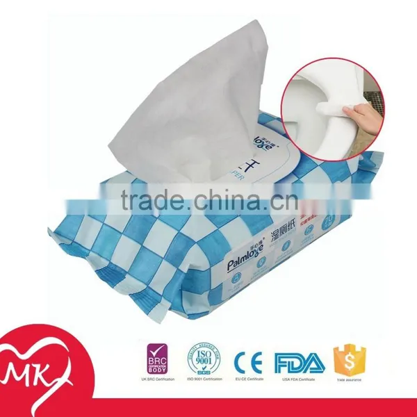 Flushable Antimicrobial Disposable Delicate Ultra Thick Perfume Wet Wipes Tissues for Car Clean up or Toilet