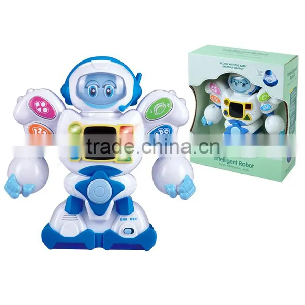 English and Spanish Battery Operated Kids Robot Toys With Light and Music photo-2