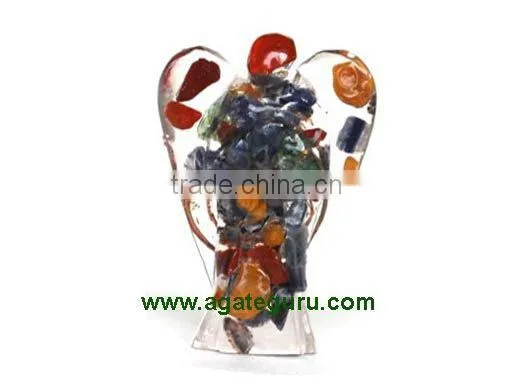Chakra Orgonite Angels 2inch : India Orgone Agate Angels : Healing Orgone Products photo-2