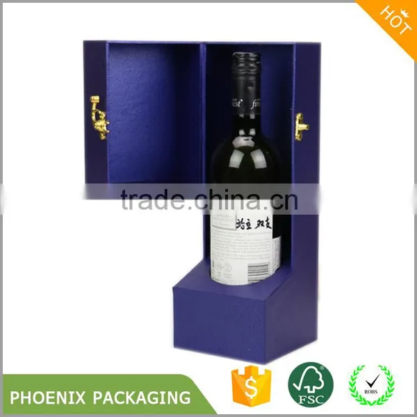 Top Quality Products Handmade Single Bottle Empty Cardboard Paper Wine Packaging Gift Box Wine Box
