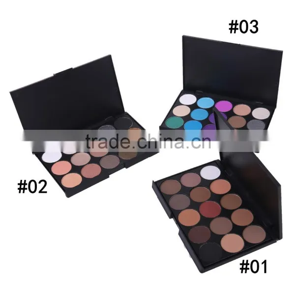 Newest Cheap Romantic Color Makeup Shinning Eye Shadow ,15 Colors Mixed Glitter Matte Eyeshadow Palette