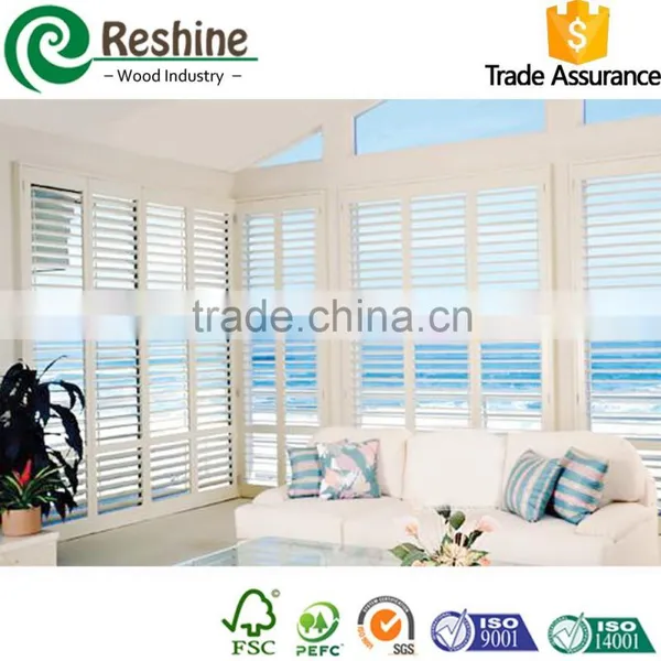 Classic White PVC Plantation Window Louver Shutter photo-2