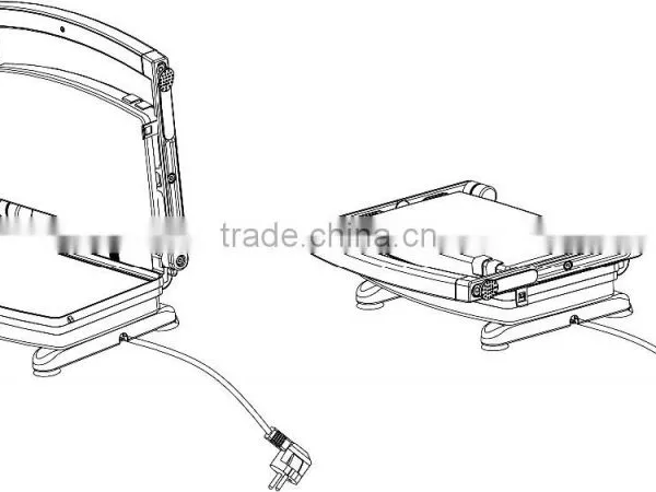 1600W Die-cast Sandwich Press XJ-9k112 photo-6