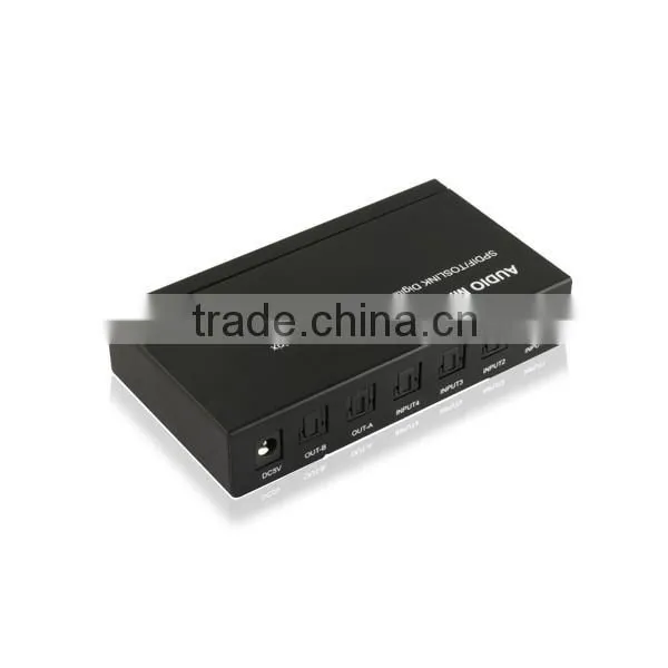 Low Price Metal Case 2 TOSLINK SPDIF+2COAXIAL to TOSLINK+L/R RCA+3.5mm Audio Switch Converter photo-4