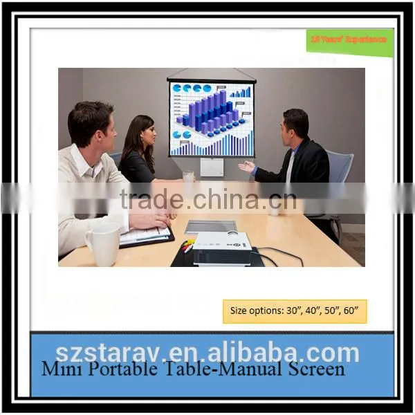 Mini Portable Projector Screen for DLP Projector Mini Desktop Screen photo-2