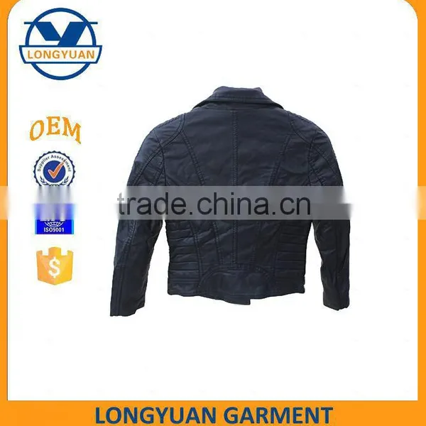 Fashion Material New Design Cool Windproof pu Leather Jacket for Kids 2016 photo-2