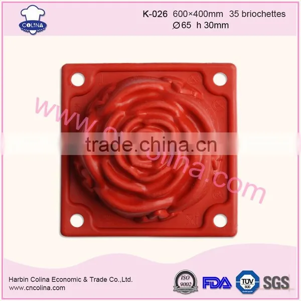 Rose Flower Shape Removable Silicone Cake Mold Baking Tools Cake Pan photo-2
