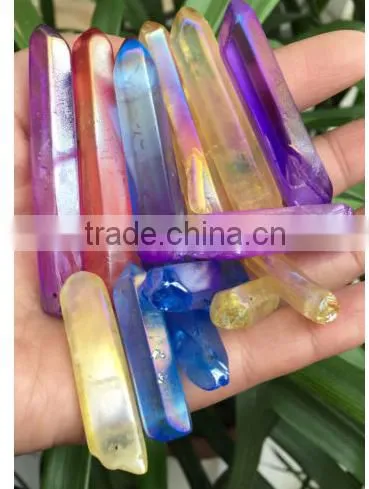 Angel Aura Quartz Crystal Platinum & Silver Coated Rainbows photo-2