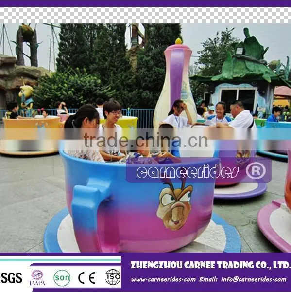 Amusement Park Equipment Tea Cup , Rotary Tea Cups Rides Family Amusement Park Rides! photo-5