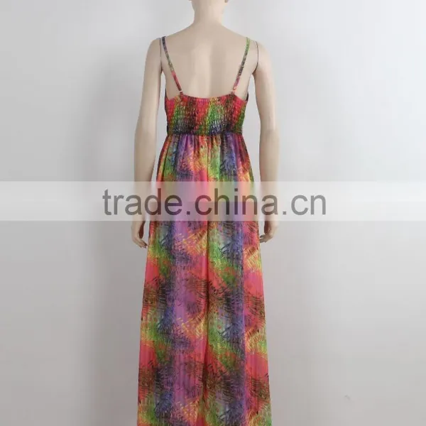F5S40357 Women Long Print Party Dress photo-3