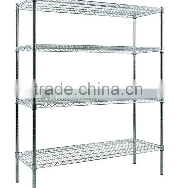 Stylish 3 Tier Wire Chrome Plated Wire Net Display Shelf HSX-2313 photo-2