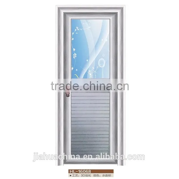 Commercial Aluminum Glass Door Frame Toilet Glass Door Price photo-2