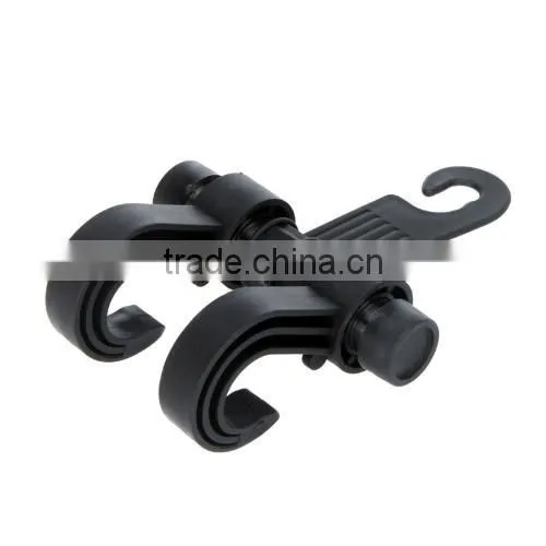 2 in 1 Hook Car Seat Headrest Hanger Holder Bags Organizer Black photo-6