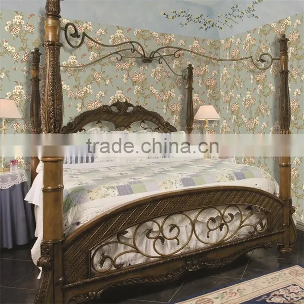 Hot Natural Flower Pure Paper Hotel Bedroom Wallpaper photo-2