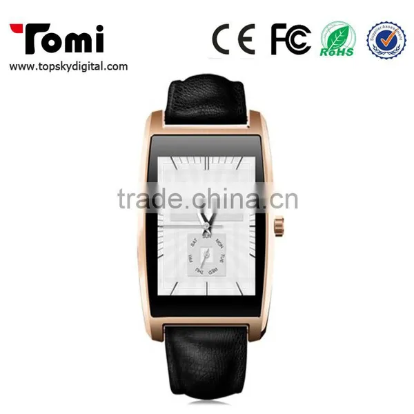 MTK2502C IP67 Waterproof 1.61 Inch BT 4.0 Leather Band Heart Rate Monitoring Smart Watch photo-3