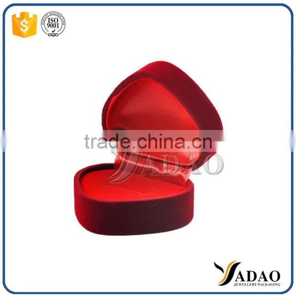 Fashion Heart Shape Flocking Jewelry Packaging Box Wholesale photo-4