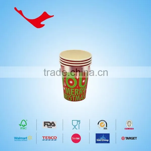 PE Coated Sing Wall Disposable Paper Cups for Christmas Day photo-2