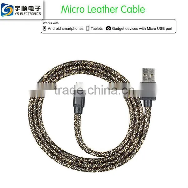 Micro Leather Cable for Samsung/Smart Phone/Android Phone photo-3