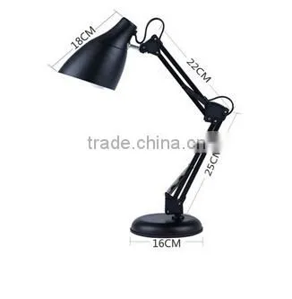 Adjustable Height Modern Bend Desk Lamp Metal In Black White And Red Finish Bedroom Living Room Table Lamp photo-3