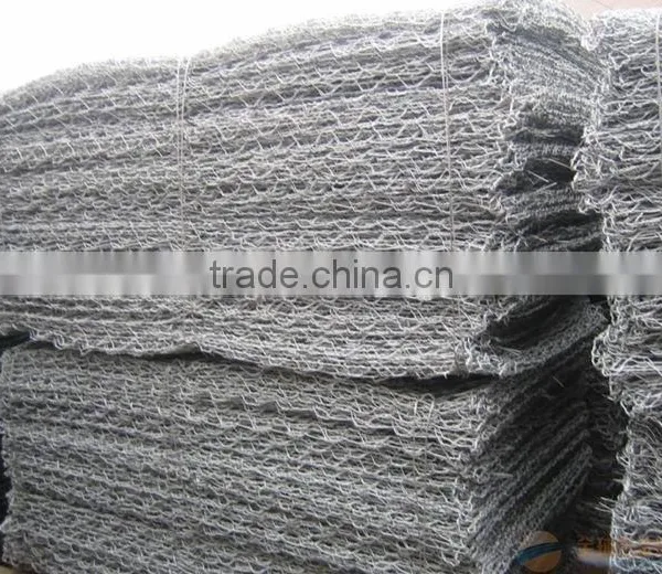 3mm Dia Wire 6cm by 8cm Mesh Size PVC Finish 1m Woven Mesh Hexagonal Gabion Mattress Box photo-2