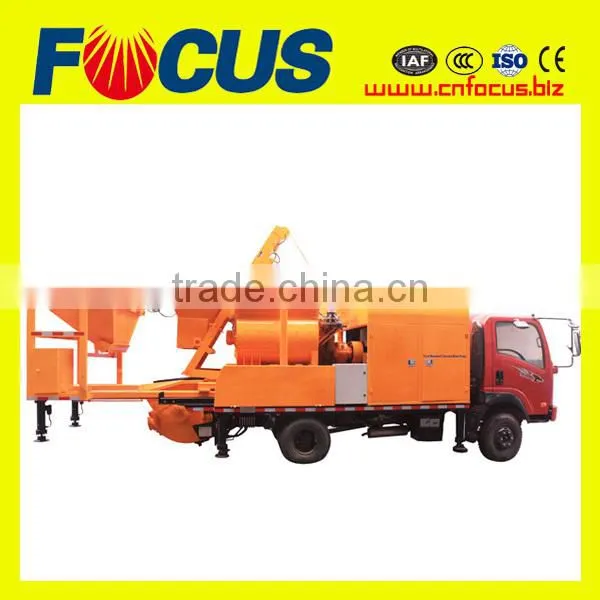 Concrete Mixer Pump on Truck With Aggregate Weighting System photo-3