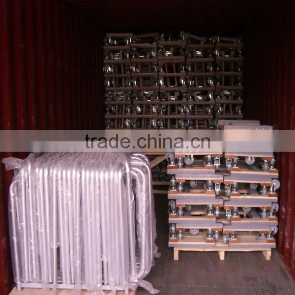 Powder Coating Steel Panel Carts With 3 Uprights With 5" Coslon Swivel Castors photo-6