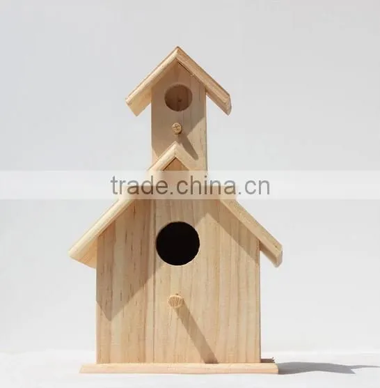 Simple Wooden Craft Bird Cage House photo-4