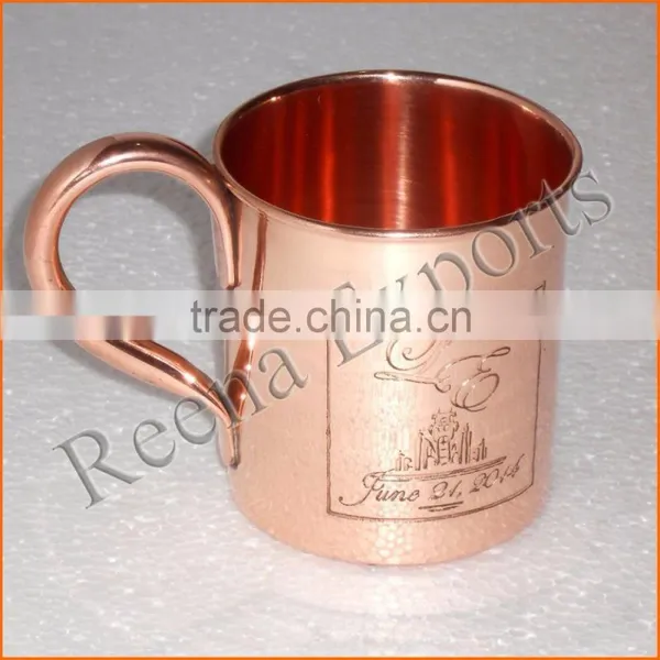 16 Ounce Copper Straight Mugs ~ Solid Pure Copper Straight Mug Supplier photo-3