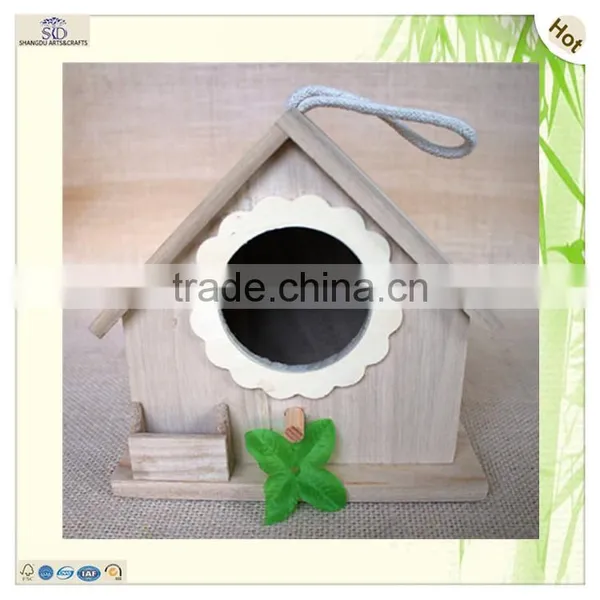 Sun Flower Door Swing Wood Bird Nest Cage photo-3