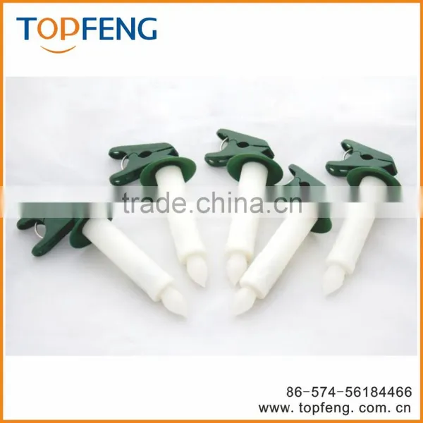 led light candle lights clip in christmas tree/remote/dmx control led candle clear/thin pillar flameless