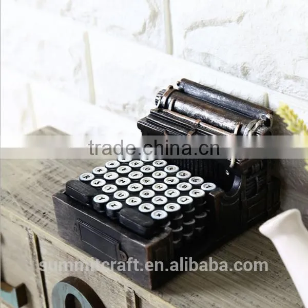 Resin Vintage Typewriter Shape Drink Coasters Holder Set photo-2