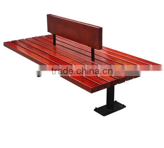 Outdoor Garden Double Backrest Wooden Benches photo-3