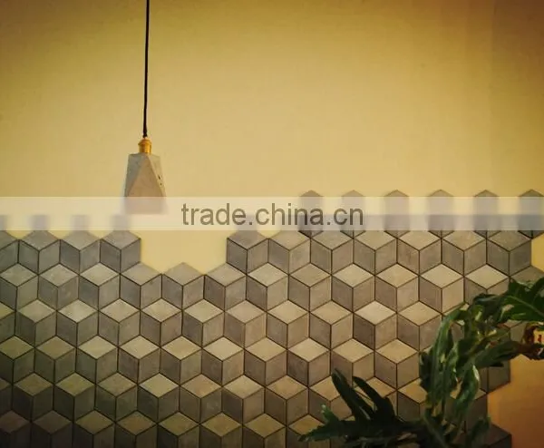 Grey Black Concret Cubic Porcelain Floor and Wall Tile photo-3