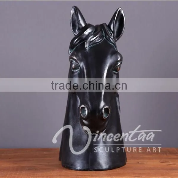 China Supplier Wholesale High Quality Resin Craft Fiberglass Head Horse photo-4