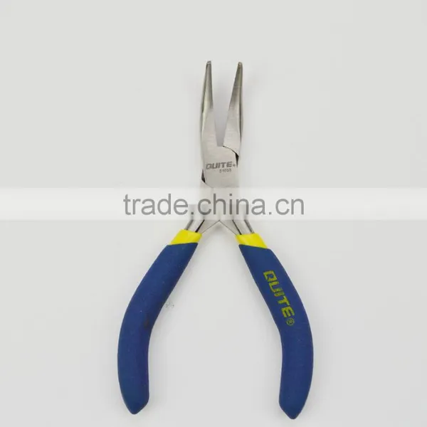 Double Color Mini Angle Jaw Tongs Curved Nose Pliers photo-2