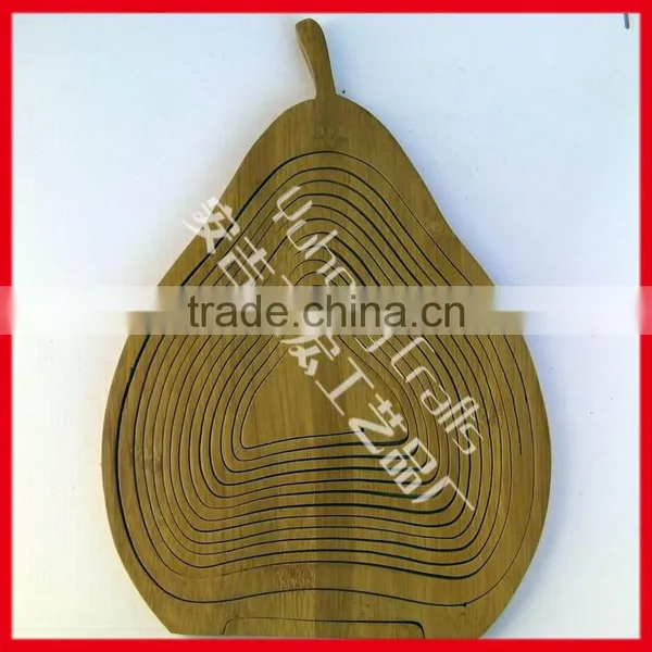 Handmade Storage Bamboo Basket With Handle photo-2