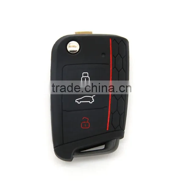 Factory Hottest Selling Style Unit Color Silicone Key Case for Volkswagen Golf 7 Key Cover 2016 photo-2